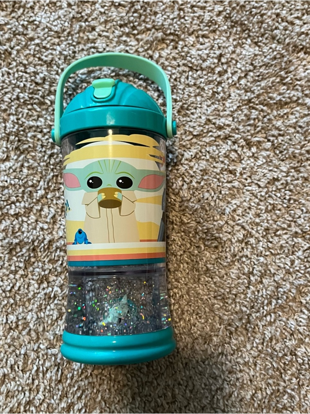 Grogu water bottle/ sippy cup